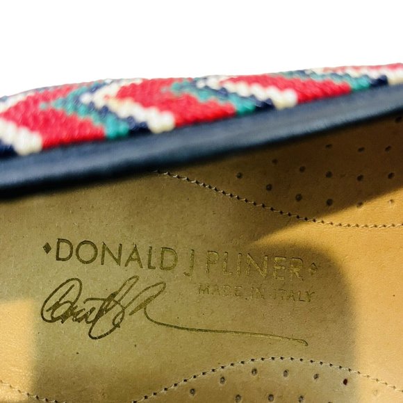 Donald J Pliner Signature Pontsp Glass Beaded Loafers Made in Italy Size 14 main image 6